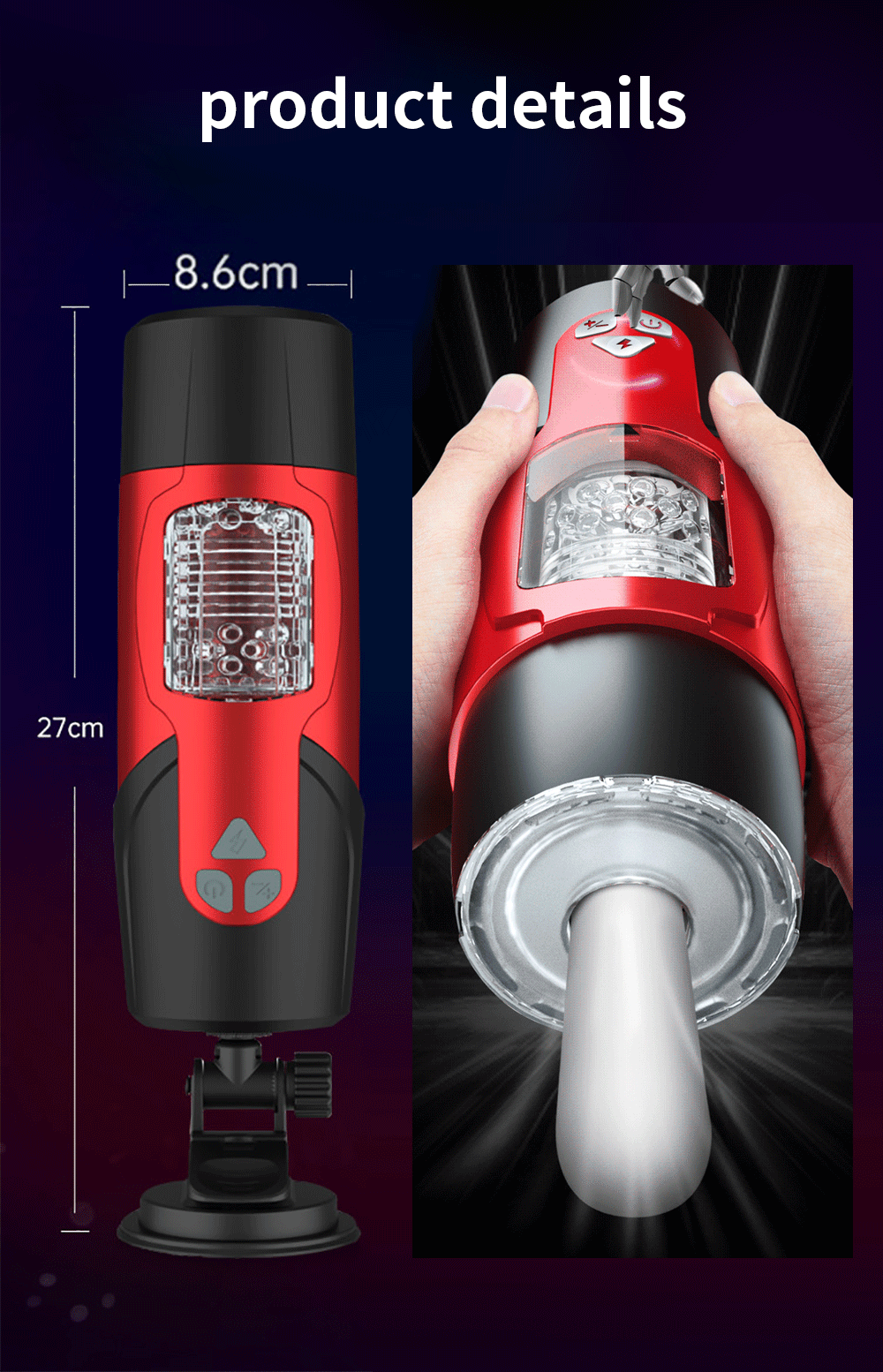 Male Masturbation Cup Blowjob Automatic Telescopic Rotation Heating Silicone Vagina Real Pussy Adult Masturbator Sex Toy For Men